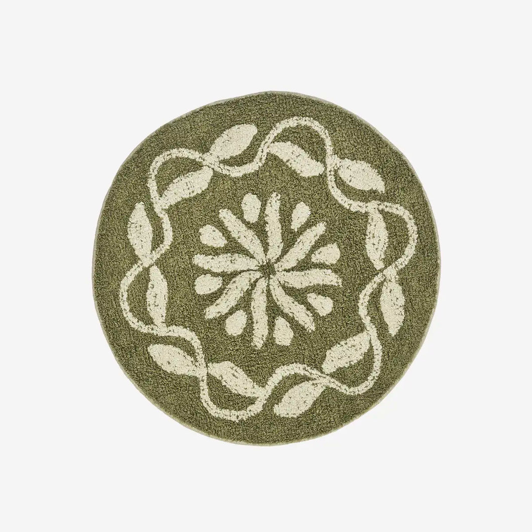 Round tufted bath mat 60cm