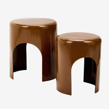 Load image into Gallery viewer, Round metal side tables, Set of 2
