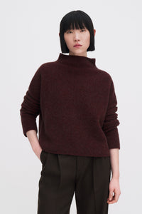 Mika Yak Funnelneck Sweater Burgundy