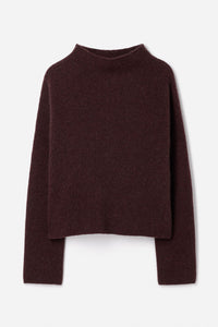 Mika Yak Funnelneck Sweater Burgundy