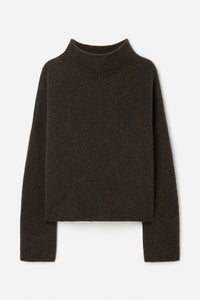 Mika Yak Funnelneck Sweater Dark Khaki Green
