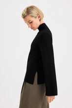 Load image into Gallery viewer, Milano Knit Mock Neck Top, Black
