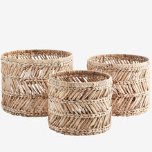 Load image into Gallery viewer, Water hyacinth baskets - Set of 3 pcs.
