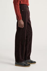Mogens Relaxed 5 Pocket Wide Wale Corduroy, Espresso