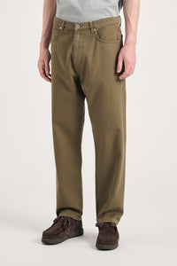 Mogens Relaxed 5 Pocket Hevy Twill, Olive Night