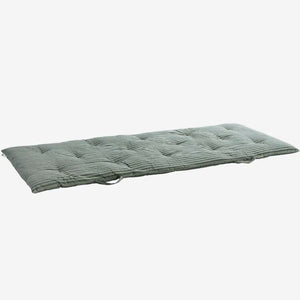 Striped cotton mattress 70x180 cm Moss green