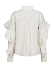 Load image into Gallery viewer, MOLLY shirt with ruffles Jetstream white
