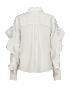 MOLLY shirt with ruffles Jetstream white