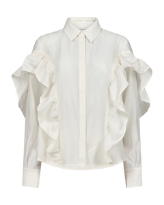 MOLLY shirt with ruffles Jetstream white
