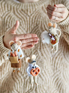 Peo Ornament, Set of 3, Natur