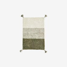 Load image into Gallery viewer, Tufted cotton bath mat 60x90 cm Grey/Olive
