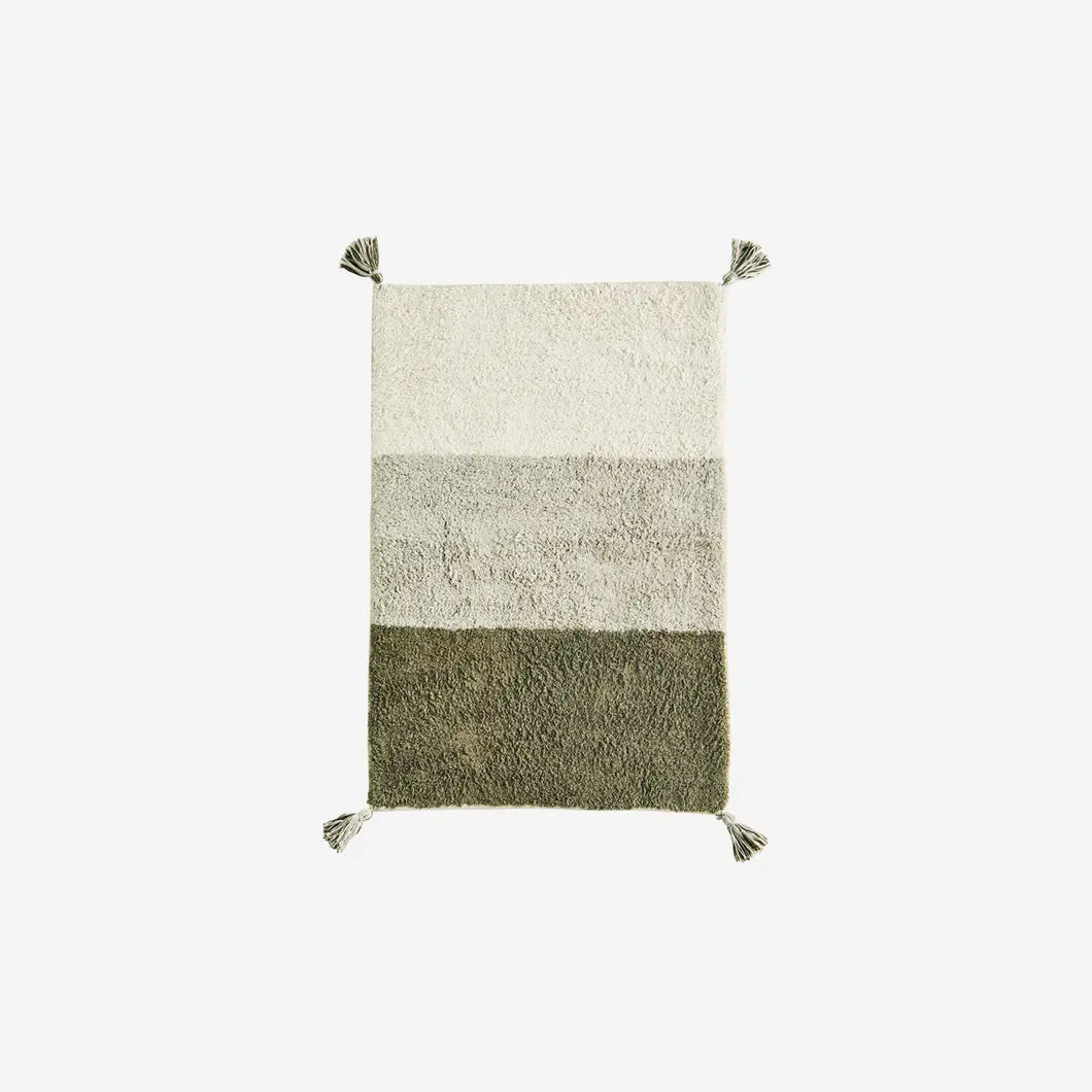 Tufted cotton bath mat 60x90 cm Grey/Olive