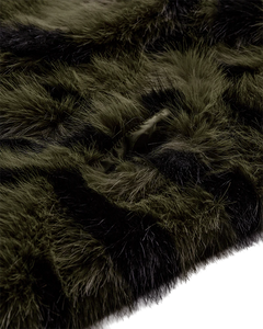 PLUSHY jacket, Dark Olive w. Black