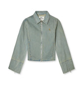 Load image into Gallery viewer, Rachel Cosy Denim Jacket, Vintag Blue

