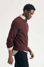 Load image into Gallery viewer, Rasmus Mock Neck Relaxed Brushed Sweater, Mahogany

