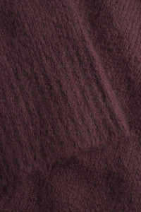 Rasmus Mock Neck Relaxed Brushed Sweater, Mahogany