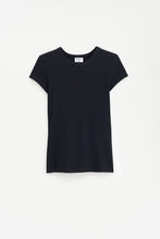 Load image into Gallery viewer, Fine Rib Tee Black
