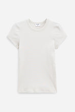 Load image into Gallery viewer, Fine Rib Tee Dusty Beige
