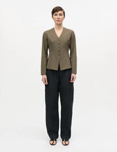 Load image into Gallery viewer, Stretchy Nylon Sara Jacket, Tarmac

