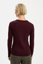 Load image into Gallery viewer, Scooped Longsleeve Top, Dark Burgundy
