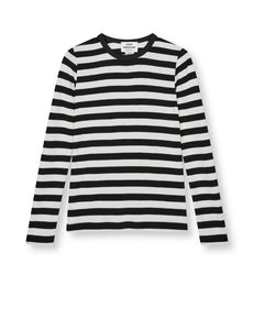 Sharon Fine Wool Knit, Black/Vanilla