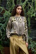 Load image into Gallery viewer, SIBYL Ikat voile shirt, Citrus dark beige
