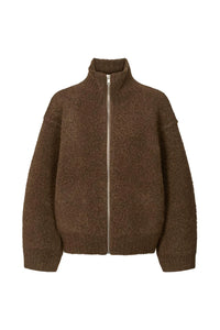 SIGNAL Sheep knit jacket Dark brown