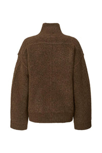 SIGNAL Sheep knit jacket Dark brown