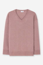 Load image into Gallery viewer, Soft Wool V-Neck Sweater, Light Pink

