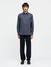 Load image into Gallery viewer, Sune Cotton Flannel Stripe Shirt, Parisian Night
