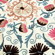 Load image into Gallery viewer, Suzani embroidered cotton throw
