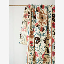Load image into Gallery viewer, Suzani embroidered cotton throw

