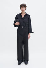 Load image into Gallery viewer, Tailored Cotton Trousers Black
