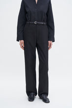 Load image into Gallery viewer, Tailored Cotton Trousers Black
