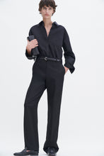 Load image into Gallery viewer, Tailored Cotton Trousers Black
