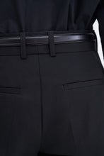 Load image into Gallery viewer, Tailored Cotton Trousers Black
