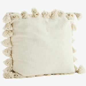 Cushion cover with tassels Off white