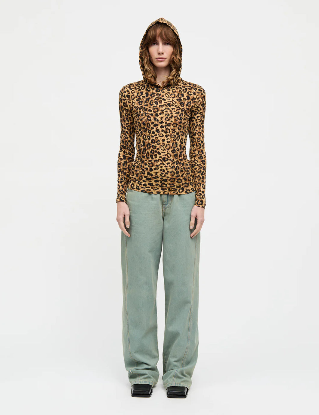 Tilla Hood AOP, Leopard/Black