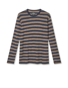 Tobias Fine Wool Knit, Brown/Navy