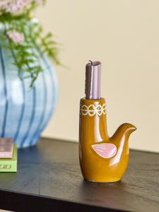 Trudy Candle Holder, Brown