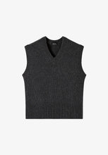 Load image into Gallery viewer, Vicky sleeveless wool sweater, Charcoal grey
