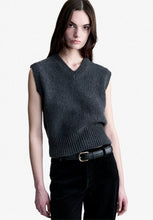Load image into Gallery viewer, Vicky sleeveless wool sweater, Charcoal grey

