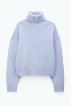 Load image into Gallery viewer, Wool Turtleneck Sweater Ice Blue
