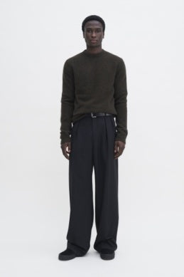 Yak Sweater Dark Khaki Green