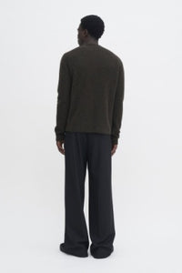 Yak Sweater Dark Khaki Green