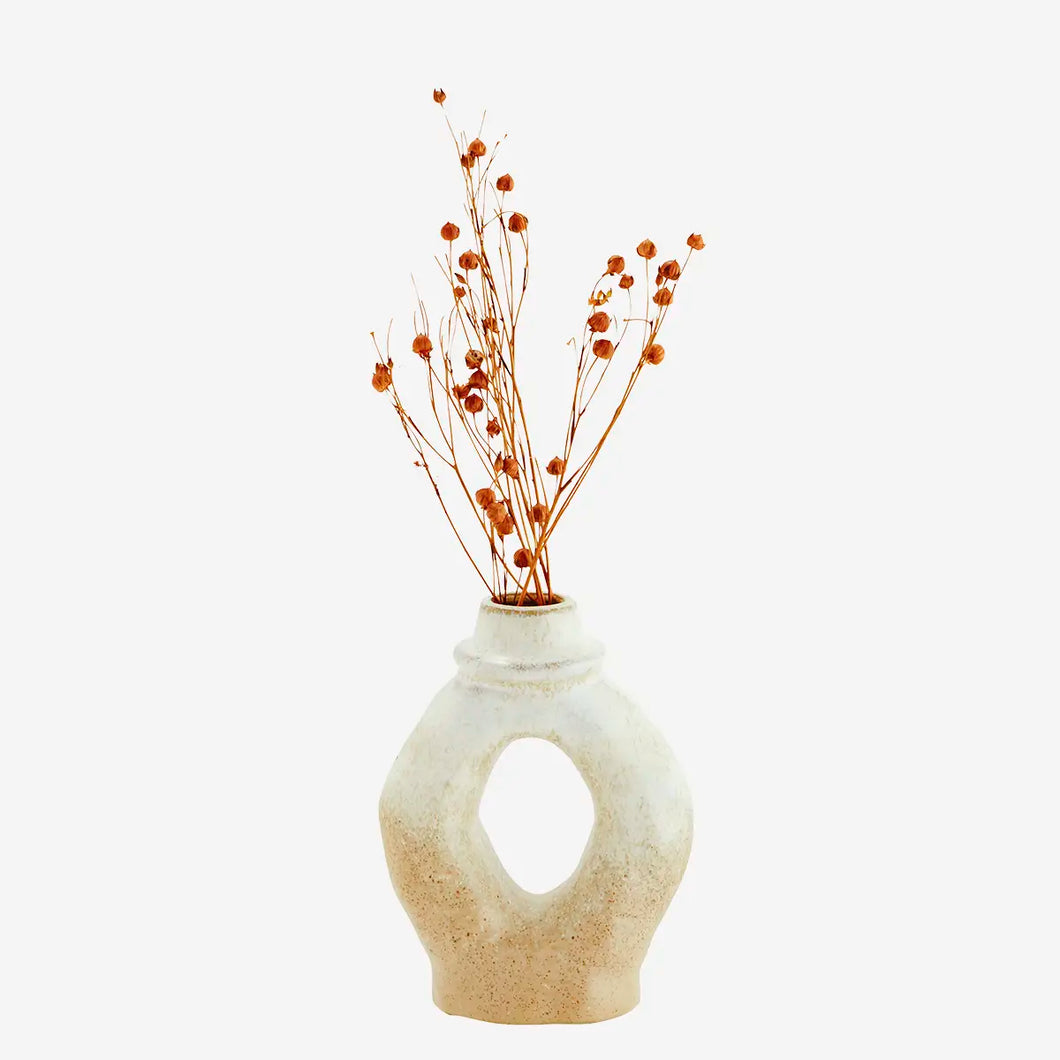 Stoneware vase Offwhite