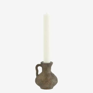 Stoneware candle holder Grey