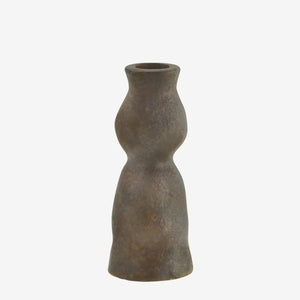 Stoneware candle holder Grey