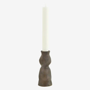 Stoneware candle holder Grey