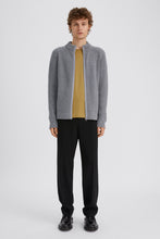 Load image into Gallery viewer, Asher Zip Cardigan Mid Grey Melange
